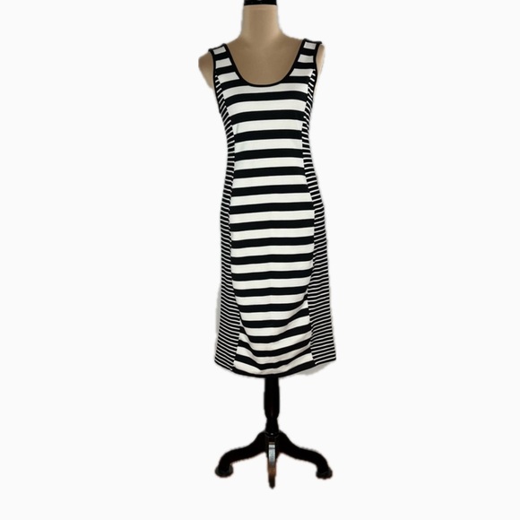 Sanctuary Dresses & Skirts - Sanctuary Black and White Striped Midi Dress